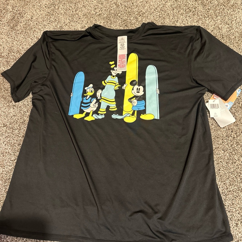 Disney Black T-Shirt with Goofy Graphic